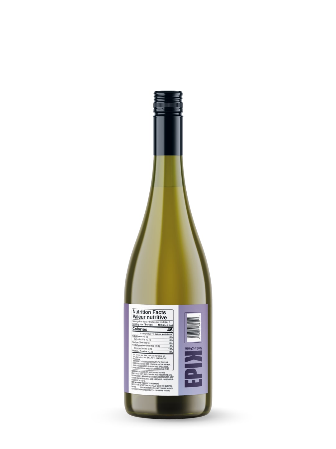 EPIK Sparkling back label